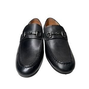 Steve Madden perfct black leather slip on loafers
